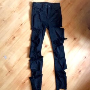 0 AE Distressed Super High Rise Jegging